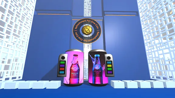 Two vending machines installed next to a city street.